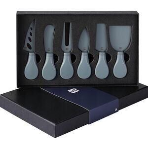 Premium Stainless Steel Cheese Tool Set 6 Pc Charcuterie Knives Slicer Cutter